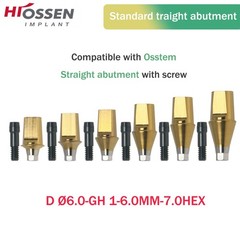 US Titanium Straight Transfer Abutment Fit Hiossen ET III MINI Regular Platform
