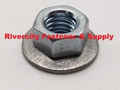 (100) M5-0.8 Hex Nuts Floating washer with 8mm hex 5mm x 0.8 Nut