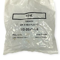 Grade 8 Hex Flange Screws Frame Bolts Phos Oil 1/2-20 x 1-1/4 Phos Oil, 10 Pcs