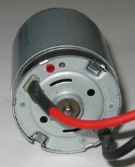 12 V DC – 1,750 RPM – Slow Speed Electric Motor w/ Cable + 3.17mm Knurled Shaft