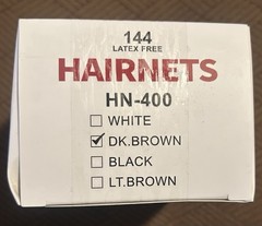CELLUCAP HN400 Dark Brown Light Weight Nylon Hair Nets 144 ct Latex Free