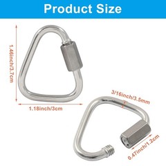 6Pcs M3.5 Delta Quick Links Triangle 1/8″ 316 Stainless Steel Chain Connector