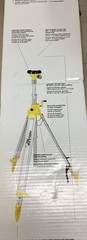 Tripod Adjustable Elevating 10 Ft Aluminum Heavy Duty 5/8-11 Laser Level Mount