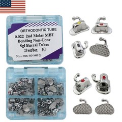 Dental Orthodontic Buccal Tubes MBT 022 2nd Molar Tube Bondable Low Profile 3G