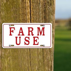 Blulu 4 Pieces Farm Use ID Tag Sign 12 x 6 Inch, Aluminum Reflective Rust Free F