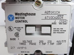WESTINGHOUSE A251K1CA MODEL J MOTOR CONTROL SIZE 1 T161515