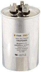 Round Run Capacitor 45+5MFD 440/370V – Replaces PRCFD455 – 1 Count Pack