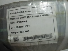 JDE Shield Flex 100ft EN853 2SN Double Wire Braided Hydraulic Hose 3988 PSI 1/2″