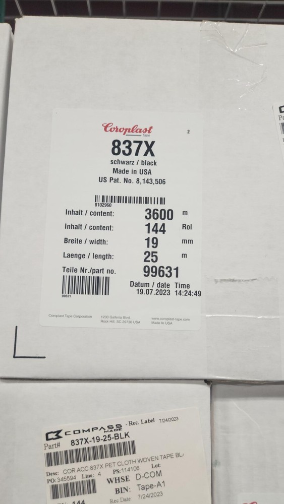 Coroplast 837X-19-25-BLK