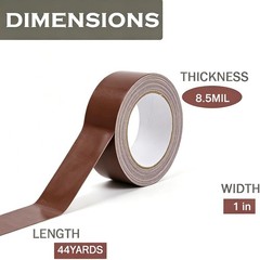 Heavy Duty Duct Tape 1 Inch X 44 Yards, Multi Purpose Dark Brown Duct Tape, N…