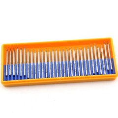 JINGLING 1mm Round Ball Head Diamond Grinding Bits Spherical Burrs with 1/8 I…