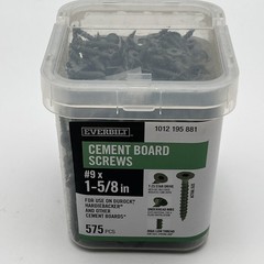 NEW!! Everbilt 575-Pack #9 x 1-5/8” Flat Head T25 Star Drive Cement Board Screw
