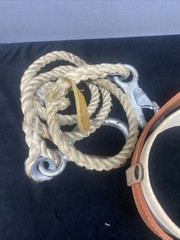 Klein Buhrke 5480 Lineman Climbing Leather Safety Belt With Rope Vintage 1976