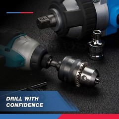 Convertidor Adaptador Guia De Mandril Para Taladro 3/8 Vastago Hexagonal A 1/4
