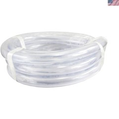 Clear Vinyl PVC Tubing 1-1/2″ ID, 25 Foot Length, Flexible 63A Hardness