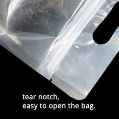 Multi-Size Mylar Clear/Clear/Clear Glossy Stand Up Zip Lock Bag w/ Hang Hole