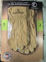 Plainsman Premium Cabretta Leather Gloves All-Purpose 2 Pairs , S, M, L, XL