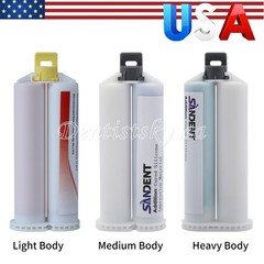 LIGHT MEDIUM HEAVY Body Impression Material Dental VPS FAST SET 50ML Cartridges