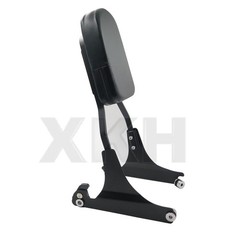 XKH- Matte Black Detachable Backrest Sissy Bar Flame Same as picture show