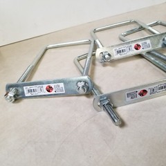 Lot Of 4 BOLT U SQUARE 3/8X4X7IN ZINC