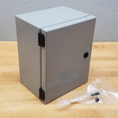 SCE D121326, SCE-10086ELJ Special Built Steel Hinged Enclosure, 10″x8″x6″ – NEW