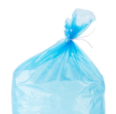 1000 PACK 20 lb. 1.75 Mil Heavy Duty Plain Blue Plastic Ice Bags Twist Ties BULK