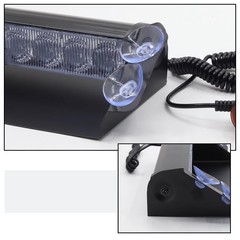 LED Dash Emergency Strobe Lights Interior Windshield Red Blue Warning Light H…
