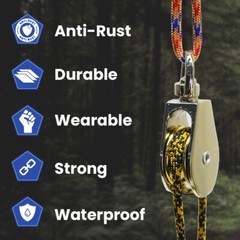 Light Duty Pulley – Durable Design for Lifting, Hanging Wire and Rope (2 Pack)