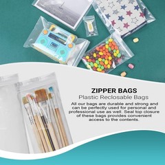 1000 Zip Lock Bags Clear 5 x 8 Ultra Thick Seal Top