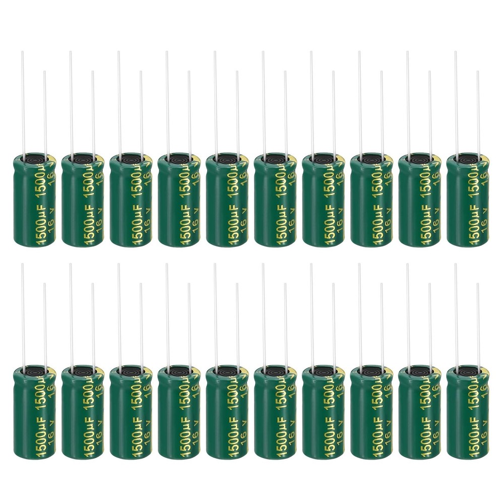PATIKIL 16V 1500uF Electrolytic Capacitors, 20Pcs 10x20mm Aluminum High Green