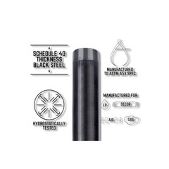 STZ Industries 2-1/2 in MIP each X 2-1/2 in MIP Black 8 in Nipple 350212X8