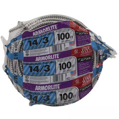 14/3 X 100 Ft. Stranded CU MC (Metal Clad) Armorlite Cable