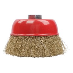 6 Pack Wire Cup Brush 4 Inch Coarse Crimped Cup Brush with 5/8 Inch Arbor