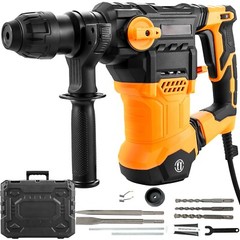 Rotary Hammer Drill Corded Drills 1-1/4″ 4 Modes SDS-Plus Chipping Hammers