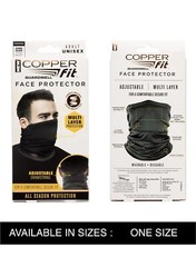 Copper Fit Guardwell Neck Gaiter Face Mask Protector Adult Unisex Charcoal