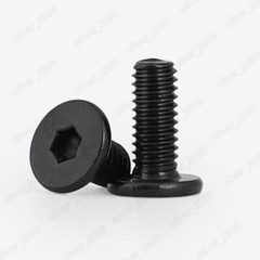 Black 304 Stainless Steel Hex Socket Utrathin Flat Head Screws M2/M3/M4/M5/M6