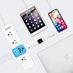 All in One Universal USB Travel Power Adapter with 3 USB Port and Type-C Inte…