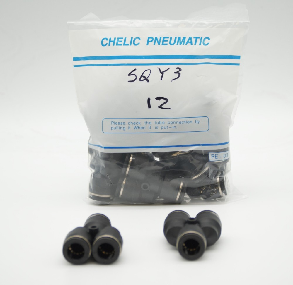 CHELIC SQY3 12 Ø12 Push to connect Union Y Fitting (10 PCS PER BAG)
