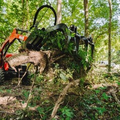 Titan Attachments HD 72in Skid Steer Root Grapple Bucket Attachment, 1/2in Thick