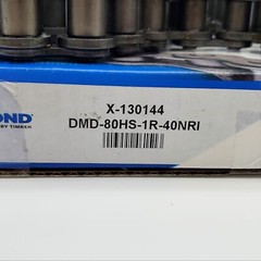 Diamond 80HS Roller Chain #80 1″ Pitch 0.625″ W 0.625″ D 0.312 Pin Diam 40-1/4″