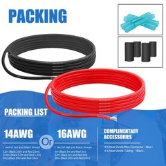 16 AWG Silicone Wire-40 Ft Length(20 Ft Black and 20 Ft Red),16 AWG 1.3mm² El…