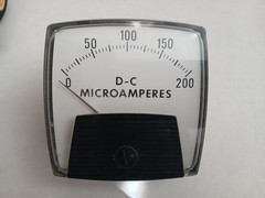 YOKOGAWA PANEL AMP METER DC 0-200uA MICROAMPERES 250309DRZZ8