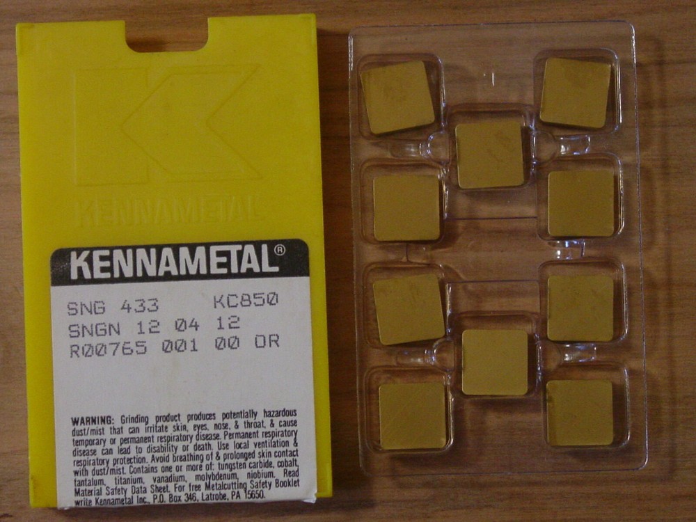 10 pcs. SNG 433 Kennametal KC850 Carbide Inserts