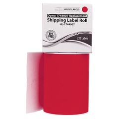 DYMO LW 1744907 RED 4XL 4×6 4″x6″ – FOUR (4) Rolls All-Purpose Labels FREE SHIP