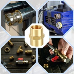 8 Pack Brass FeMale Fittings, 1/4″ Pipe NPT to 1/4″ FeMale NPT Reducer