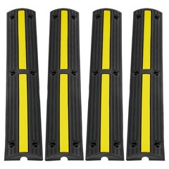 4 PCs 39” Cable Protector Ramp 18000 Lbs Speed Bump Floor Cable Protector