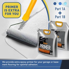 Garage Floor Epoxy Kit with Primer, Garage Floor Paint with Tools, Epoxy Coating