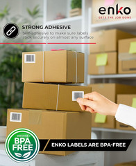 12 Rolls of 3×3 Direct Thermal FBA Labels – 6000 Compatible Stickers