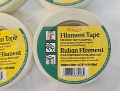 NIP Lot of 4 Filament Strapping Fiberglass Tape 18mm By 50m .7″ x 54.68yds Each