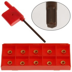22 PCS 1/2 Inch 12mm Metal Lathe Tools Holder Boring Bar Wrench Carbide Inserts